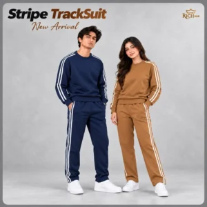 2 Pcs Women's Stitched Fleece Plain Sweatshirt Tracksuit