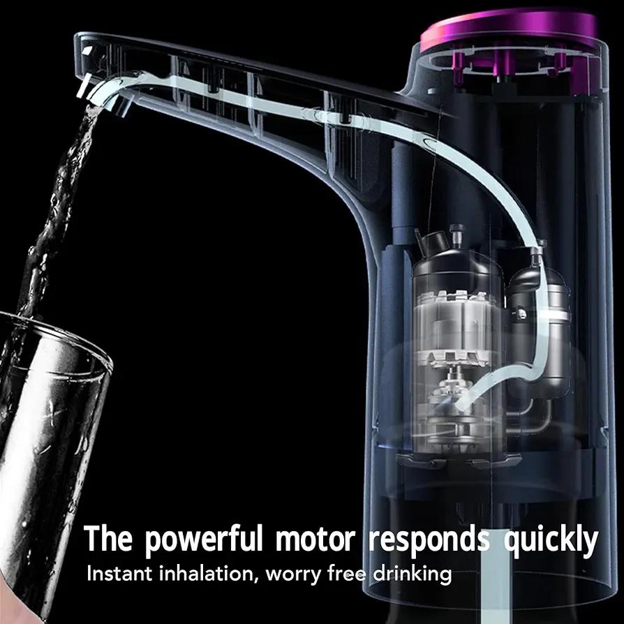 Modern One-Touch Water Dispenser Black ABS - Image 2