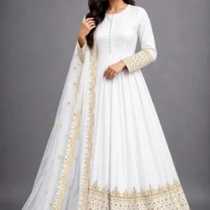 3 Pcs Women's Stitched Chiffon Sequins Embroidered Maxi Suit