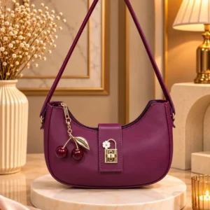 Women's Leather Plain Shoulder Bag