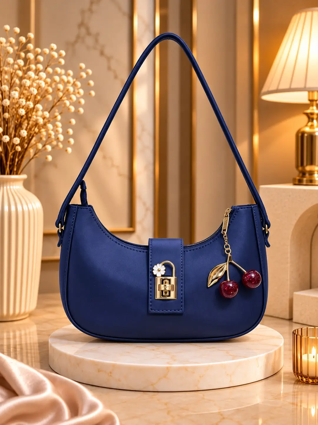 Women's Leather Plain Shoulder Bag
