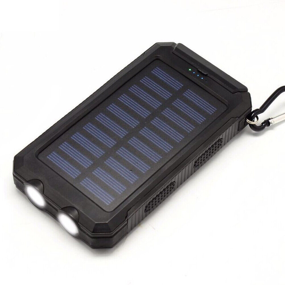 1o000mAh Solar Power Bank Waterproof 2USB LED Battery Charger For Cell Phone - Image 4