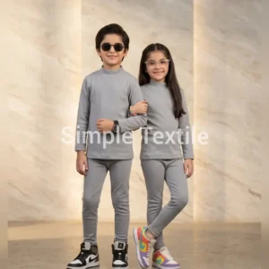 Kids Unisex Stitched Fleece Plain Night Suit Winter Wear