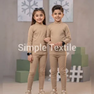 Kids Unisex Stitched Fleece Plain Night Suit Winter Wear