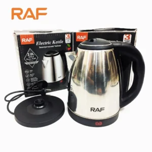 RAF Electric Kettle 2L Stainless Steel Black Handle