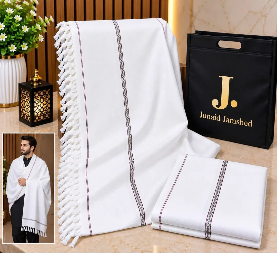 1 Pc Men's Wool Texture Shawl
