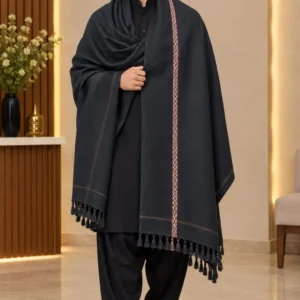 1 Pc Men's Wool Texture Shawl