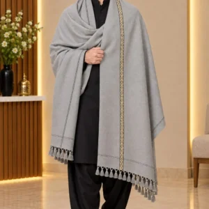1 Pc Men's Wool Texture Shawl